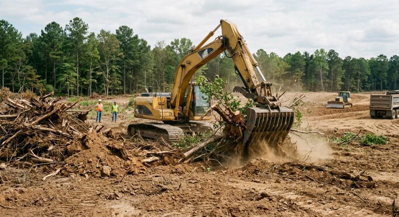 Construction Site Land Clearing in Marietta, GA